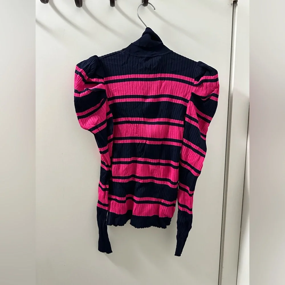 Zara striped ribbed knit sweater-size L - Picture 8 of 8